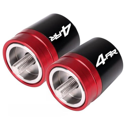 Motorcycle Handlebar End Weights For Ninja ZX-4RR 2023-2025 Heavy Duty Stainless Steel & Aluminum Bar Ends with Vibration Dampers Universal 8mm Fit Accessories (Red) - color: Red