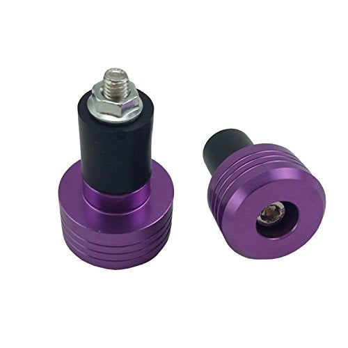 Motorcycle Handlebar Ends,7/8'' Handle Bar Slider Caps Weight Plugs CNC Aluminum (Purple) - color: Purple