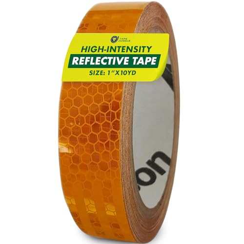 High Intensity Retro Reflective Tape (HXREF) [1 Roll] 1" (25mm) x 10 yds Yellow - color: Yellow, size: 1"(25mm) [1 roll]