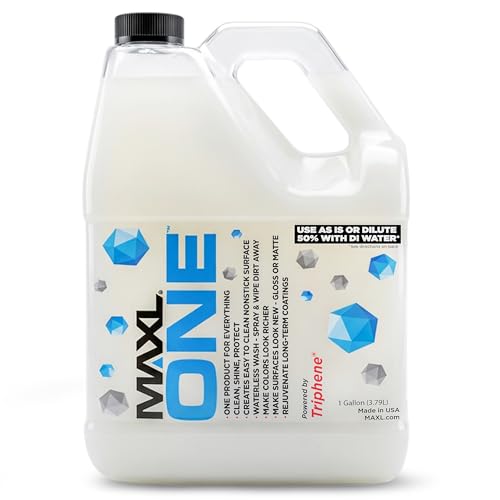 MAXL ONE ™ Car Spray with Triphene® Technology, Quick Spray & Wipe All Purpose Waterless Detailer - Clean, Shine, Protect Paint, Glass, Wheels, and Plastic Trim Without Pre-Washing (1 Gallon) - style: 1 Gallon