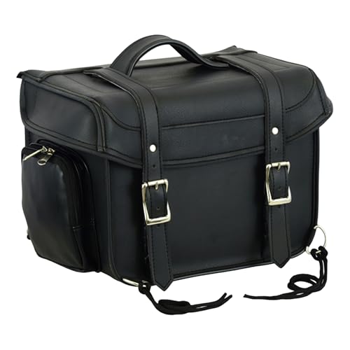 Daniel Smart Cooler Insert Motorcycle Sissy Bar Bag - Insulated Saddle Bag Cooler - Hard Liner Small Biker Luggage Bag, Black