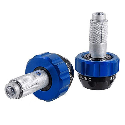 Motorcycle Throttle Lock Cruise Control Handlebar Plugs Grip Bar End Caps Slider Set for Street/Sport/Tour Bike Cruiser Scooter (Blue) - color: Blue