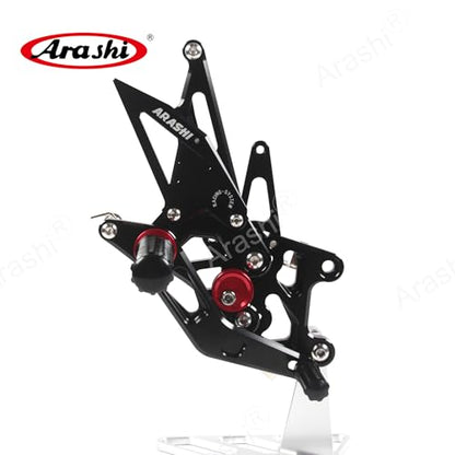 Arashi Version 2.0 Adjustable Rearsets for Honda CBR600RR 2017-2023 ABS include, Black - color: Black, size: CBR600RR 2017-2023 ABS include