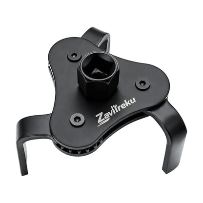 Universal Oil Filter Wrench Adjustable, Heavy Duty 3-Jaw Oil Filter Removal Tool, Oil Filter Change Tool for Engine Filters, Automotive Tool for Cars Trucks SUVs