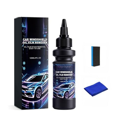 Windshield Oil Film Remover –Grease Cleaner, Cream Sponge Auto Glass, SUV RV Trailer Tractor Headlight | SUV RV Trailer Tractor Headlight