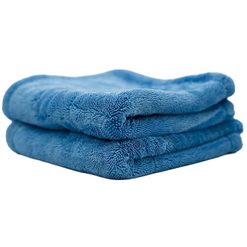 THOR Baby Goat: Microfiber Drying Towels for Cars 18x20in, 1200 GSM Korean Made – Ultra-Thick, Twist Loop Weave, Scratch-Free & Super Absorbent Car Cleaning Cloth for Trucks, SUVs – 2 Pack, Blue - color: Blue
