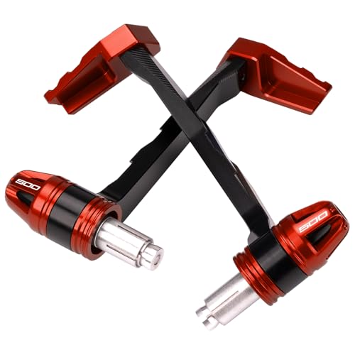 Motorcycle Brake Clutch Lever Guard Protector for Ninja 500 2024-2025 with Bar Ends Fits 7/8" Handlebars T6061 Aluminum (See Details Below) Ninja 500 Accessories (Red) - color: Red