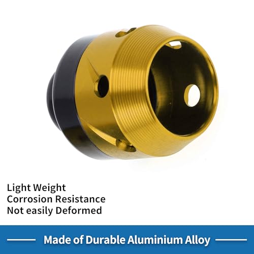 Motorcycle Front Fork Frame Sliders Falling Protection Wheel Crash Protector Scooter Moped Aluminum Alloy Gold Tone 2 Pcs - color: Gold Tone
