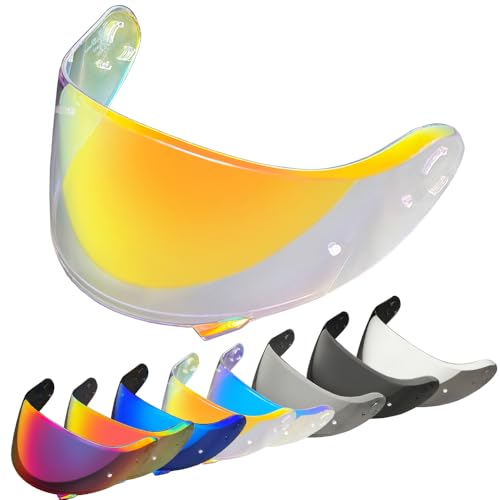 Neotec 2 Helmet Visor Replacement.CNS-3 Motorcycle Helmet Shield UV Protection Compatible with Neotec 2 (Revo Clear Red) - color: Revo Clear Red