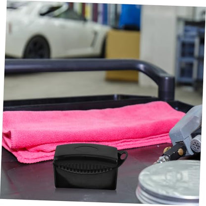 Curved Sponge Brush Lid Automotive Tire Wax Applicator Pad Car Detailing Tool for Tire Dressing and Polishing for Car Enthusiasts and DIYers - color: Black