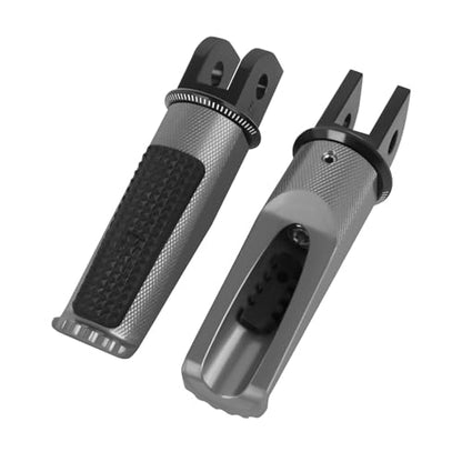 Motorcycle Footpegs Front Passenger Foot Pegs Replacement for BKING DL250 SV650 GSR600 GSR750 GSXR1000 GSXR600 GSXS1000/GT V Strom DL650 DL1000 DL650XT DL1000XT Foot Rests Pedal (titanium) - color: titanium