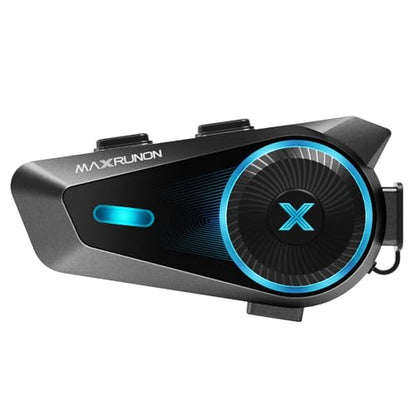D10 Motorcycle Bluetooth Headset with Natural AI Voice Control, Bluetooth 5.4 Helmet Intercom for 4 Riders with ENC Noise Canceling, Audio Multitasking, FM, IPX7, Fits Snowmobile/ATV, 1 Pack - style: D10-1 Pack