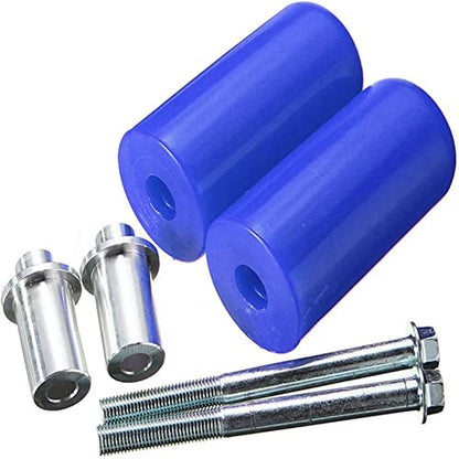 Frame slider,10mm universal Large motorcycle frame slider crash protection For Yamaha Suzuki Honda(2ps) (Blue) - color: Blue