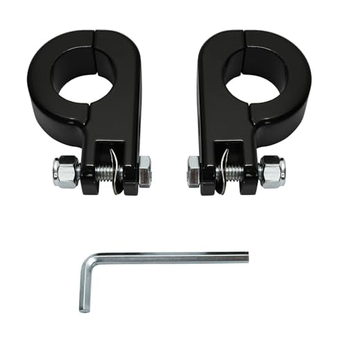 TCMT 32mm 1 1/4" Highway Engine Guard Bar Highway Footpegs Mount Kit Fits For Harley Touring Road King Electra Street Glide Dyna Sportster - color: Black, size: P-Clamp Mounts