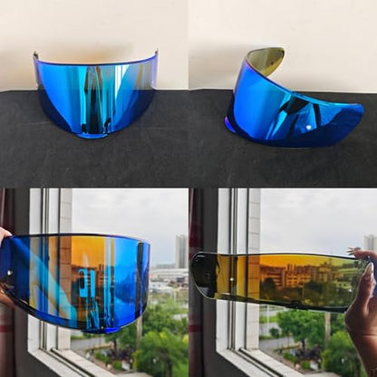 RIDERCO Sedici Strada 2 Visor Replacement, Motorcycle Helmet Face Shield Compatible with Strada 3 Citation FT2 Vector FF801 FF397 FF813, Revo Blue, Day Use Only - color: Revo Blue