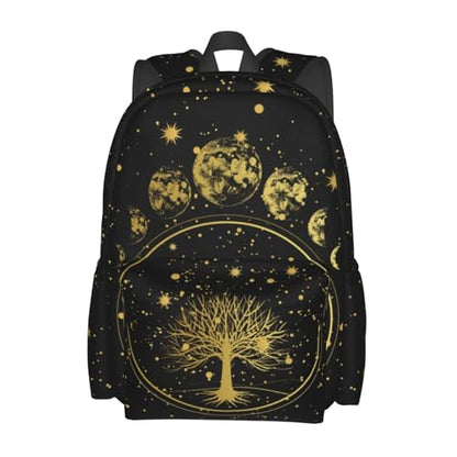Tree Sun and Moon Phase Backpack Bookbag Laptop Backpacks Multipurpose Daypack for Boys Girls School Men Women Travel Hiking - color: Tree Moon Phase
