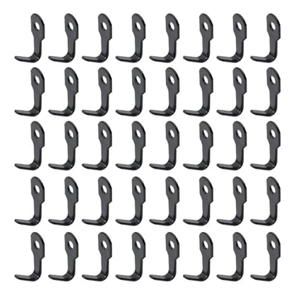Oedema 40 Pcs Wall Mounted Mini J Hook Heavy Duty Stainless Steel Coat Hook Hanger with Screws for Towel, Coat, Black - style: Black,40 Pcs
