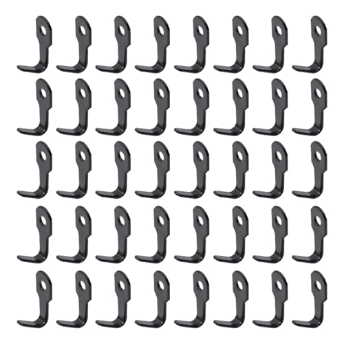 Oedema 40 Pcs Wall Mounted Mini J Hook Heavy Duty Stainless Steel Coat Hook Hanger with Screws for Towel, Coat, Black - style: Black,40 Pcs