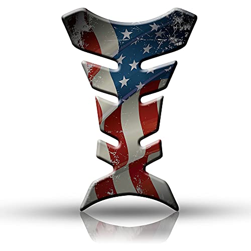 AMERICAN FLAG - Motorcycle Tank Protector Pad - Sticker Protector Compatible for Ducati Honda Yamaha Kawasaki Suzuki KTM BMW