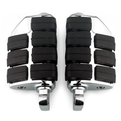 Motorcycle Foot Pegs,Highway Pegs Footrest,Footboard,Fit for Harley Cruisers Street Glide Softail Sportster Dyna - color: Style 4#-Chrome