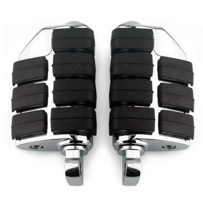 Motorcycle Foot Pegs,Highway Pegs Footrest,Footboard,Fit for Harley Cruisers Street Glide Softail Sportster Dyna - color: Style 4#-Chrome