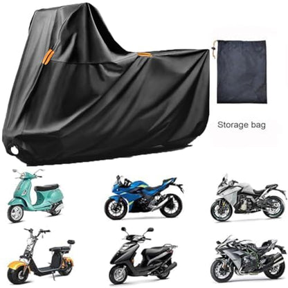 Motorcycle Cover for Piaggio MP3 250 2007–2010, 420D Water Resistant Outdoor Motorbike Cover, Heavy Duty Motorbike Cover Moped Cover with Lock Holes & Windproof Buckles