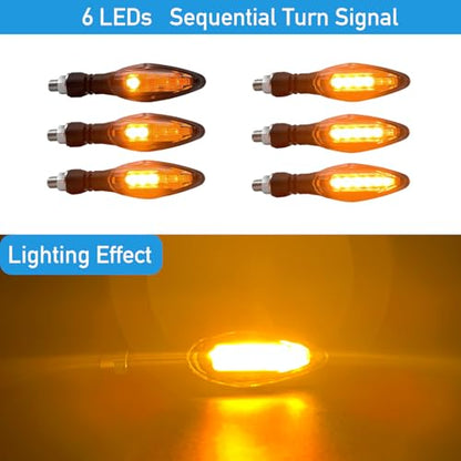 LED Sequential Turn Signal Light E-MARK Vehicle Inspection 2pcs set Motorbike Universal High brightness Winker DC12V (Clear / 2pcs, Model 2 PRO) - color: Clear / 2pcs, size: Model 2 PRO