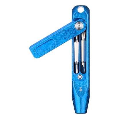 OKNIFE Otacle D1 Titanium Alloy EDC Multi-Bit Pocket Screwdriver, 8 in 1 Magnetic Mini Screwdriver Repair Multitool for Computer Eyeglasses Daily Home Improvement (Snowflake Blue) - color: Snowflake Blue
