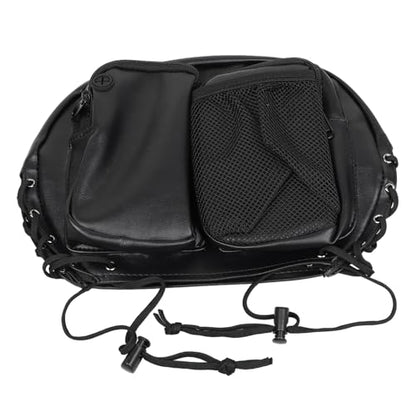 Black Motorcycle Rider Backrest Organizer Bag Sissy Bar Bag for Harley Touring Electra Glide Street Glide CVO Road Glide Limited Tri Glide Softail Dyna Sportster