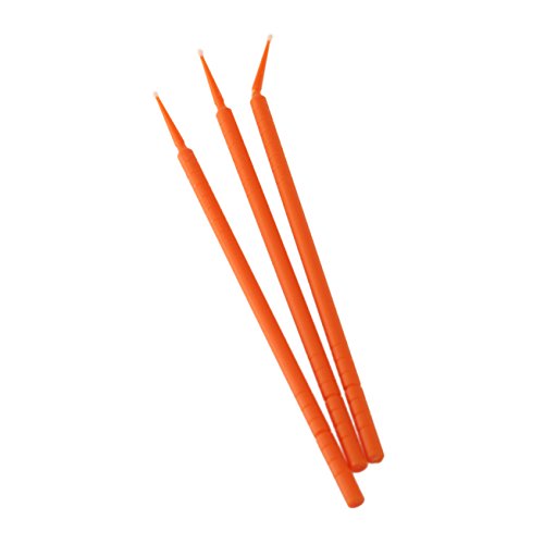 BeeSure BE502T Micro-Applicators, Ultra-Fine Tip, Disposable, Orange, Pack of 400 - style: Ultra-Fine Tip