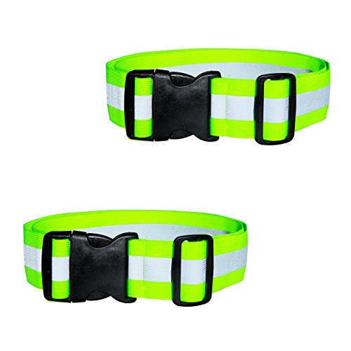 2-6 Pack - Reflective Glow Belt Safety Gear, Pt Belt, for Running Cycling Walking Marathon Military - style: 2 Pack