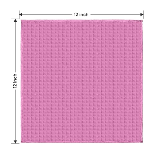 HOMEXCEL Waffle Weave Microfiber Towel, 10 Pack Lint Free Cleaning Rags, 12 x 12 Inches Barista Towels, Reusable Microfiber Cleaning Cloth for Household, Kitchen, Glass and Window, Multicolor - color: Multicolor