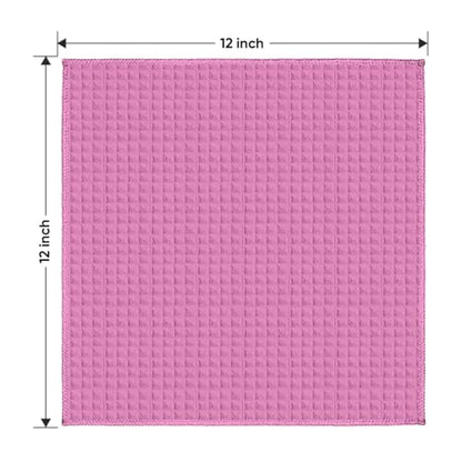 HOMEXCEL Waffle Weave Microfiber Towel, 10 Pack Lint Free Cleaning Rags, 12 x 12 Inches Barista Towels, Reusable Microfiber Cleaning Cloth for Household, Kitchen, Glass and Window, Multicolor - color: Multicolor