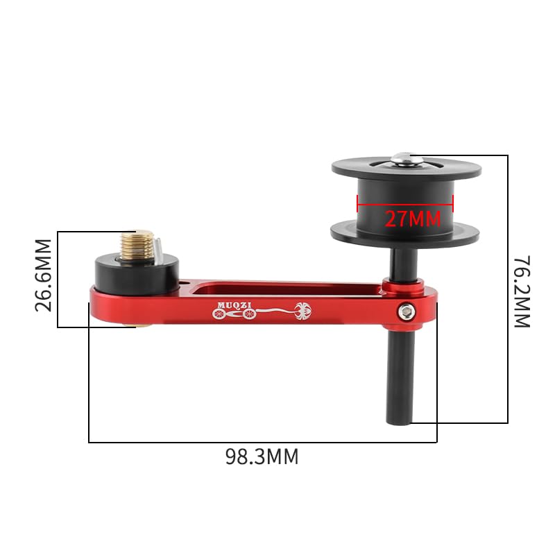 Bike Single Speed Chain Tensioner Roller for BMX Fixie Bike Single Speed Bicycle (Red) - color: Red
