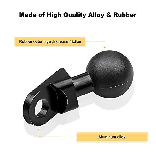 Motorcycle Phone Mount Adapter with 1” Ball, Rear View Mirror Mount for Secure Phone Holding, Compatible with RAM Mount & 1 Inch Ball Socket
