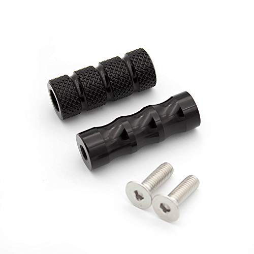 PROCNC 6mm Motorcycle Knurled Shifter Peg Anti-Skid Gear Shift Brake Lever Foot Pegs Pedal Hole Footrests Footpeg Rearsets For Suzuki Yamaha Kawasaki Bmw (Black) - color: black