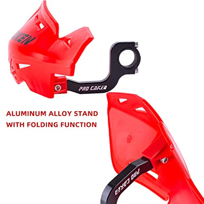 Universal 7/8" 22mm and 1 1/8" 28mm Handle Bar Hand Guards CNC Bracket for Dirt Bike Motocross ATV Scooter for CRF KLX KX LTR TRX SX SXF EXC XCW Grizzly hawk 250 Bicycles-Red - color: Red