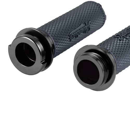 Advanblack AXION Performance Grips, Electronic Throttle Control Grips Compatible with Harley Touring Road Glide Street Glide, Softail - color: Black