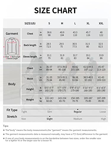 ARSUXEO Men's Full Zipper Long Sleeves Cycling Jersey Bicycle BikingBike Shirt 6030 - color: Blue, size: Large