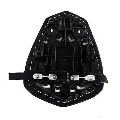 Rear Passenger Pillion Seat Cushion Compatible with Yamaha YZF R1 2009-2014 - Black Leather Replacement Pad for YZFR1 Sportbike - High-Density Foam Saddle for Enhanced Passenger Comfort - size: Yamaha R1 09-14