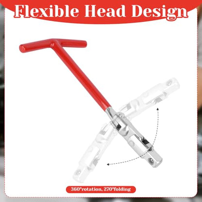 5 Pcs Spark Plug Socket Wrench T-Handle (14mm/16mm/18mm/21mm) Universal 5/8" & 13/16" Spark Plug Gap Tool for Small Engine, Lawn Mower Motorcycle Accessories Small Motor Vehicles