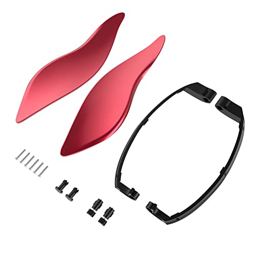 Fairing Air Deflectors for Harley,Side Wings Windshield Adjustable Air Deflectors for Harley Touring Road King Electra Glide Street Glide Road Glide 2014-2023 Velocity Red Sunglo - color: Velocity Red Sunglo