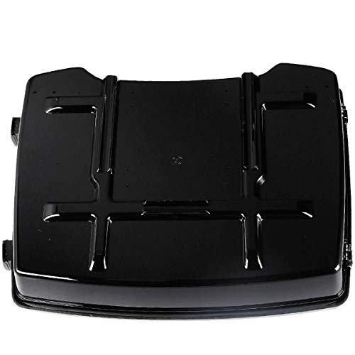 TCMT Black Latch 5.5" Razor Motorcycle Trunk Base Plate Fit For Harley Touring 1997-2013 Road King Road Glide Street Glide Electra Glide Pack - color: BLack Lacthes Trunk+Base Plate