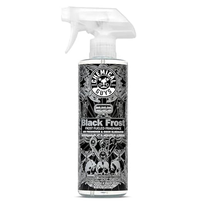 Chemical Guys Black Frost Air Premium Car Air Freshener Spray & Odor Eliminator - Crisp Masculine Scent Spray for Trucks, SUVs, RVs, and Motorcycles - Use in Home, Office, or Garage, 16 oz Bottle - size: 1 Count (Pack of 1)
