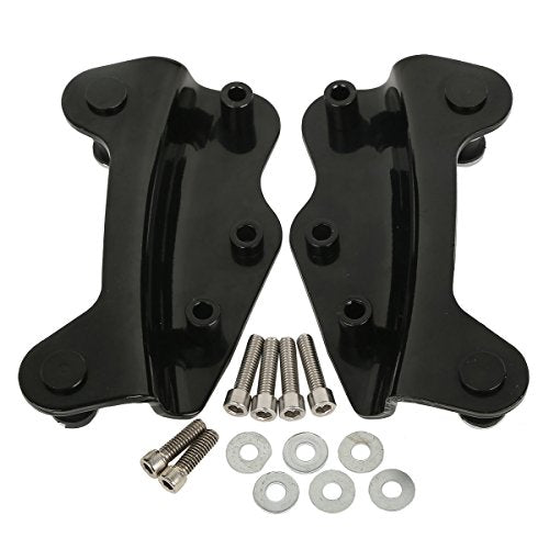 TCT-MOTORPARTS Black Detachable Upright Sissy Bar Passenger Backrest W/Pad Luggage Rack Docking Kits Fit for Harley Street Glide Road King 2009-2013 - color: Black #4(2009-2013)
