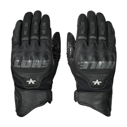 ViaTerra Holeshot Pro - Semi Gauntlet Hybrid Riding Gloves |Goatskin Leather |Touchscreen, Knox SPS 303 Palm Protection with Handy Clip Motorcycle Gloves - size: XX-Large