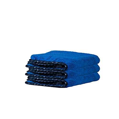 Chemical Guys Professional Grade Premium Microfiber Towels for Cars, Blue, 16" x 16", Ultra-Soft and Scratch-Free Car Detailing Cloths for Trucks, Motorcycles, and More - 3 Pack - color: Blue, size: 3 Pack
