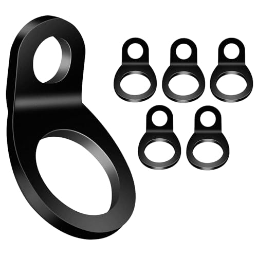 Large Tie Down Strap Rings 6 Pcs Tie-Down Anchors Hooks Stainless Steel Lashing Rings with Black Powder Coating for Tiedown Attachment Points for Dirt Bike, Motorcycle, Truck, Trailer,Camper,RV,Garage - color: Black, size: Large-6 Pack