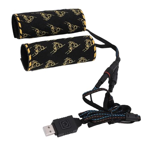 KIMISS USB Heated Hand Cover 5+ Temperature Settings Bike Handlebar Grips Warmer Memory Function IP67 Proof OverHeated Hand Cov Seconds Large Thanks to that Components Fast Wide for 10