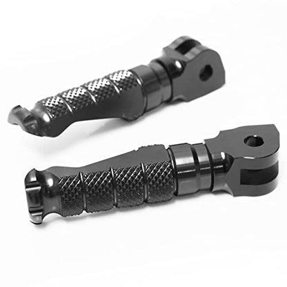 MCMOTOPARTS R-FIGHT Front Rider Footpeg Footpegs Foot Pegs Footrests Black Compatible with ER-6F 2006-2008 06 07 08 - color: Black, size: Standard (No Extension)